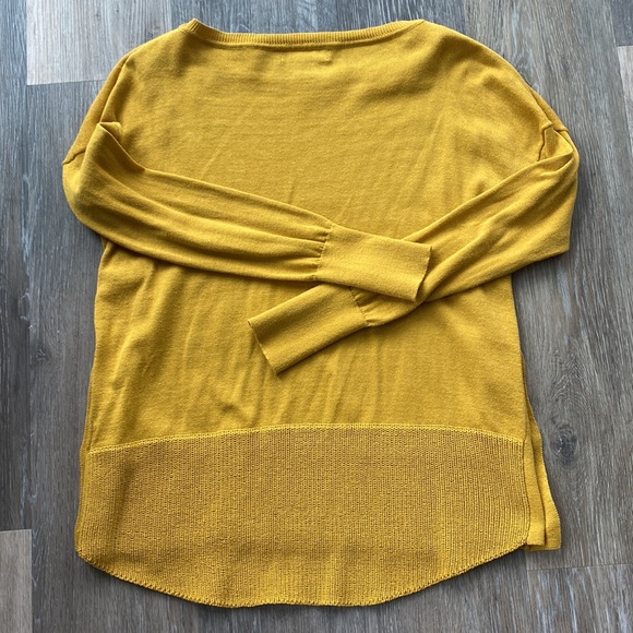 Tahari Mustard Sweater with Button Detailing - Picture 7 of 7